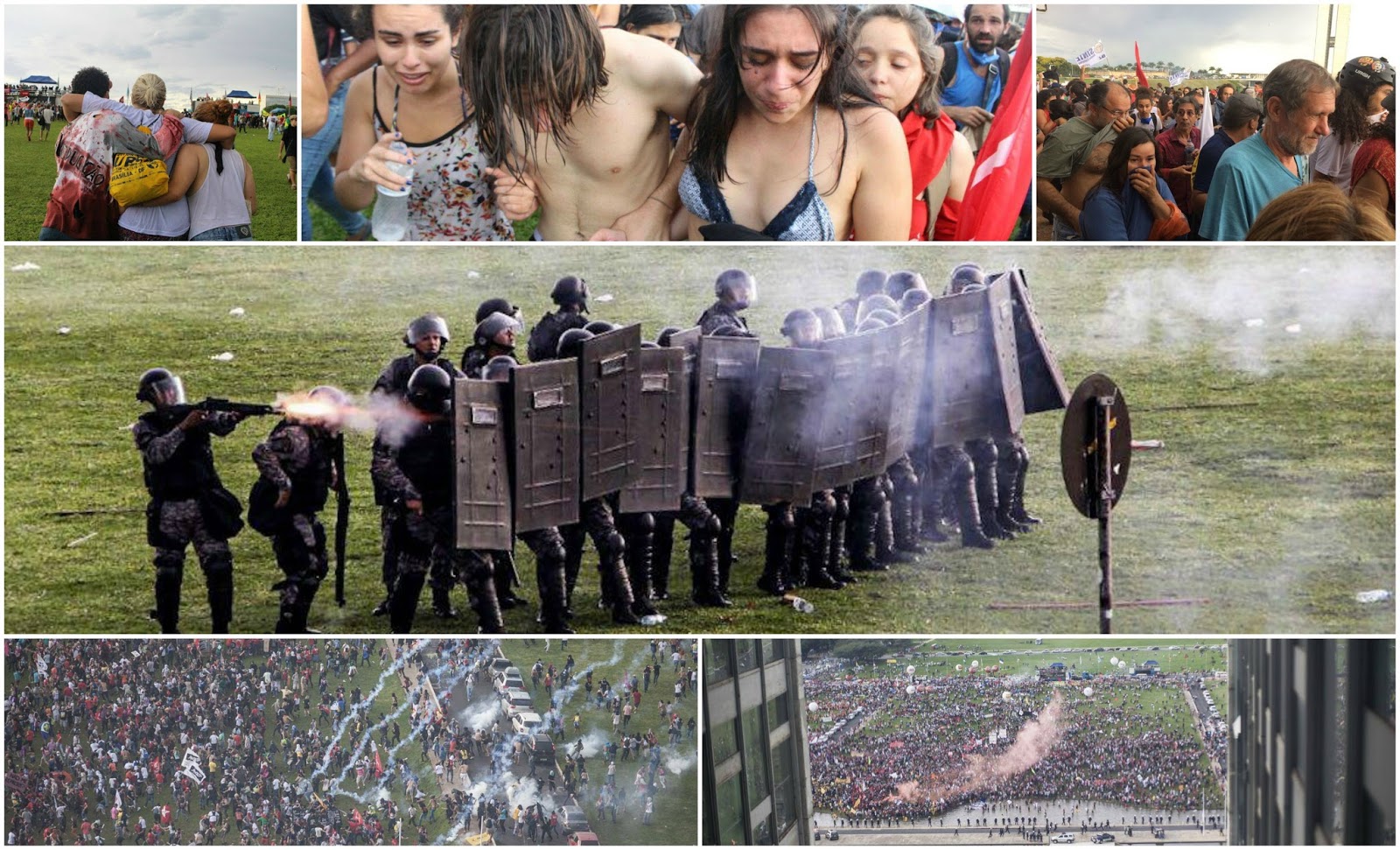 Cadelas do fascismo: PM reprime manifestação pacífica em Brasília contra PEC 241/55